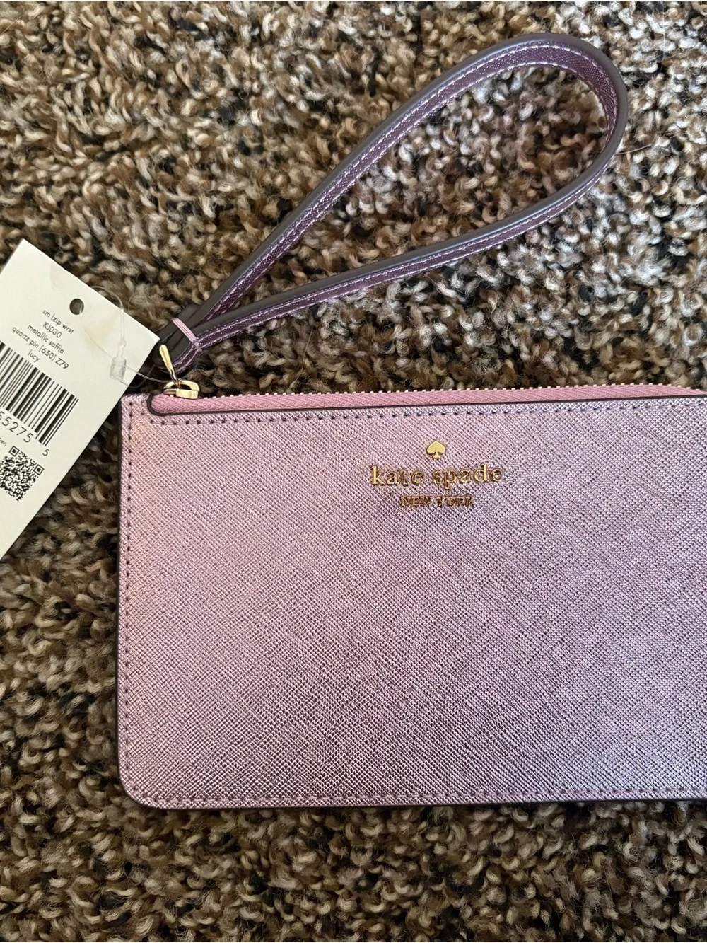 kate spade pink wristlet wallet